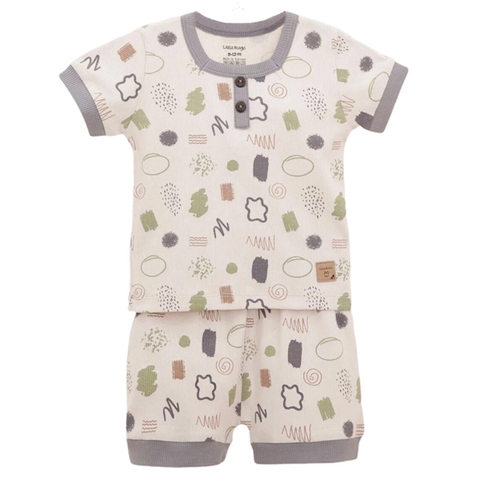 Bộ UalaRogo 9-12M vải Tăm 3962 - Xám