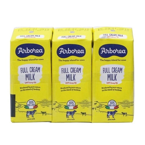 Sữa tươi tiệt trùng Arborea nguyên kem cho bé từ 1 tuổi 200ml x 3 hộp