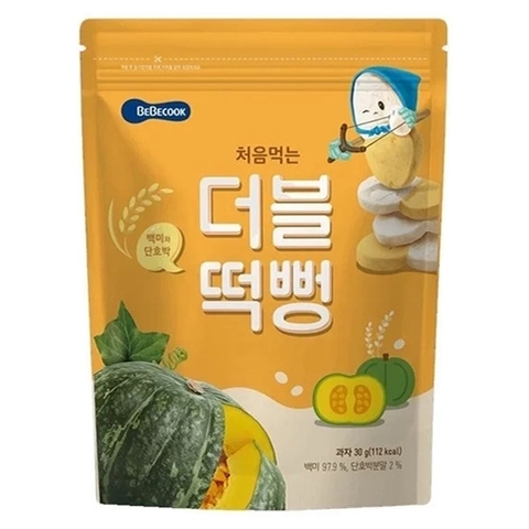 Bánh gạo hữu cơ Bebecook vị gạo và bí ngô 6M+ 30g