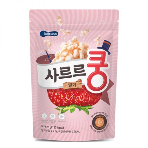 Bánh bỏng Bebecook bổ sung lợi khuẩn vị dâu 12M+