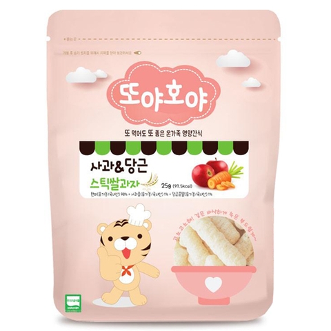 Bánh gạo que Organic HQ - Vị Táo Cà Rốt - 7M+