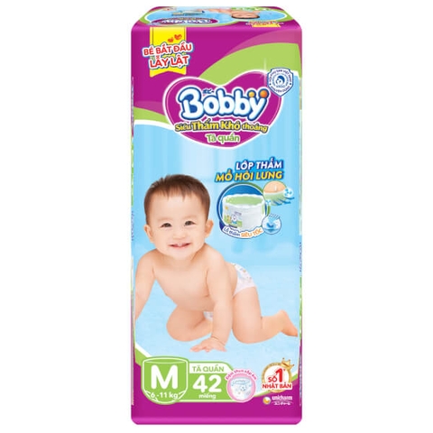 Bỉm - Tã quần Bobby size M 42 miếng (6-11kg) - (giao bao bì ngẫu nhiên)