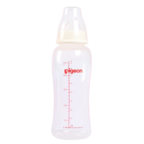 Bình sữa Pigeon Streamline nhựa PP cổ hẹp 250ml