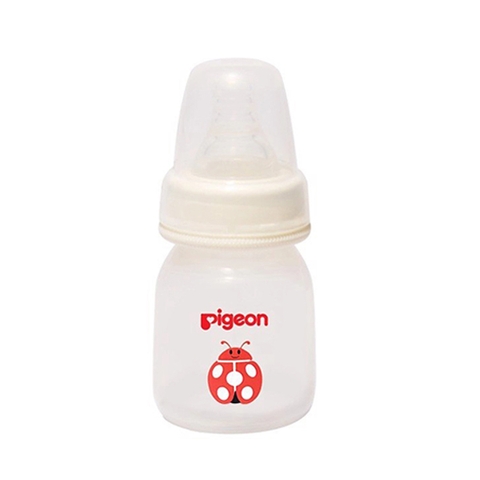 Bình sữa Pigeon nhựa PP cổ hẹp họa tiết 50ml