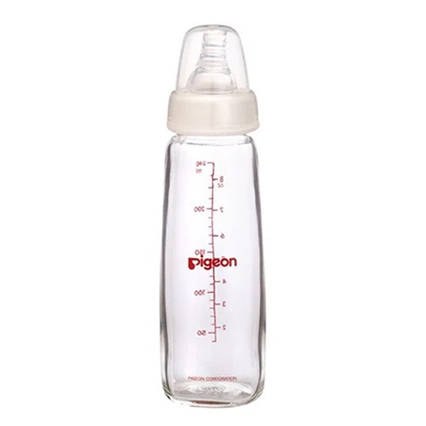 Bình sữa Pigeon thủy tinh cổ hẹp 240ml