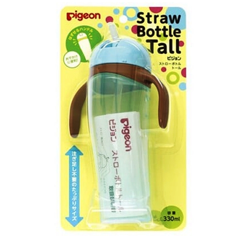 Bình uống nước Straw Bottle Tall màu xanh 330ml