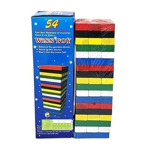 Hộp trò chơi rút gỗ màu 20021A