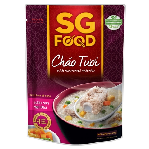 Cháo tươi Sài Gòn Food sườn non ngũ đậu 240g