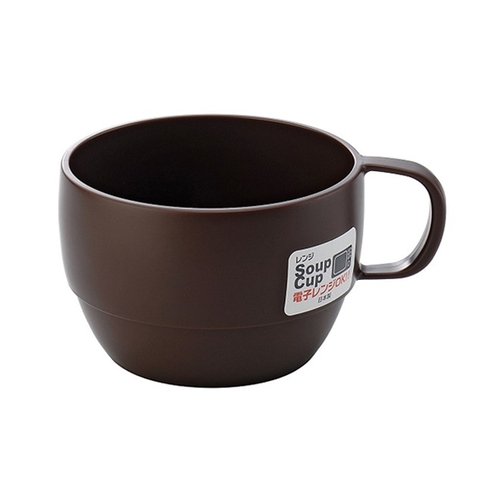 Cốc súp thấp Inomata 350ml - Nâu