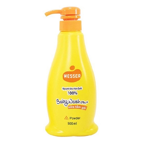 Sữa tắm gội toàn thân Wesser hương phấn 500ml (màu cam)