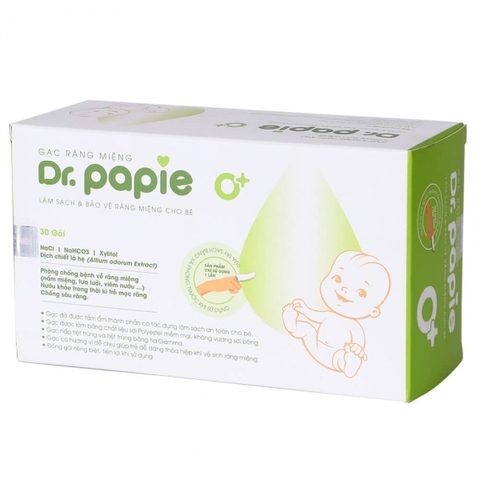 Rơ lưỡi Dr. Papie cho trẻ sơ sinh 30 miếng