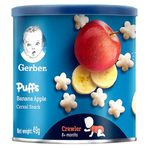 Bánh ăn dặm Gerber Puffs Chuối Táo