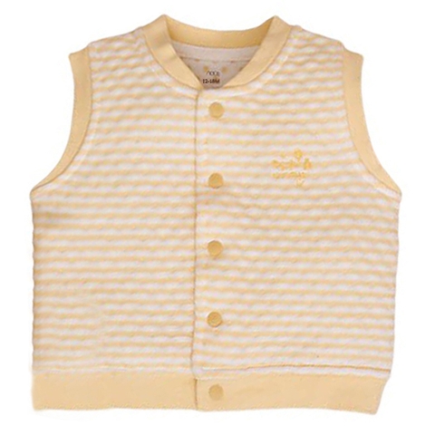 Áo gile Nous 12-18M kẻ vàng