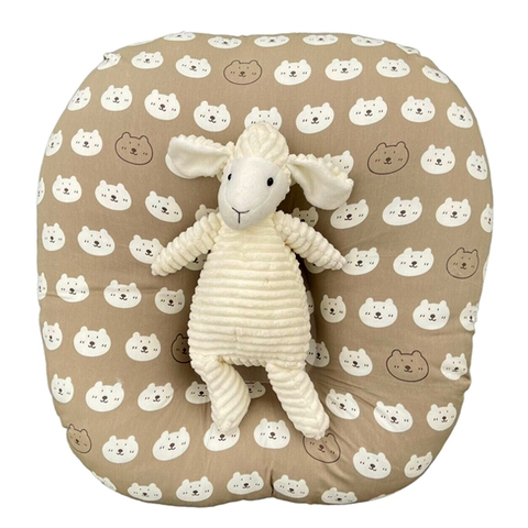 Gối chống trào Mon Mon - Nâu mặt gấu