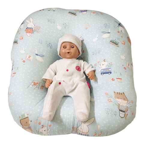 Gối chống trào Mon Mon - Xanh thỏ mèo