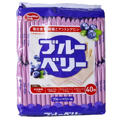 Bánh xốp Healthy Club bổ sung canxi và vitamin D vị việt quất 1Y+