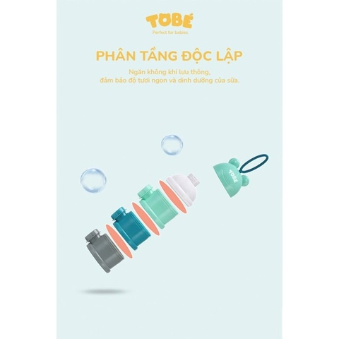 Hộp chia sữa 3 tầng Tobé - Xanh