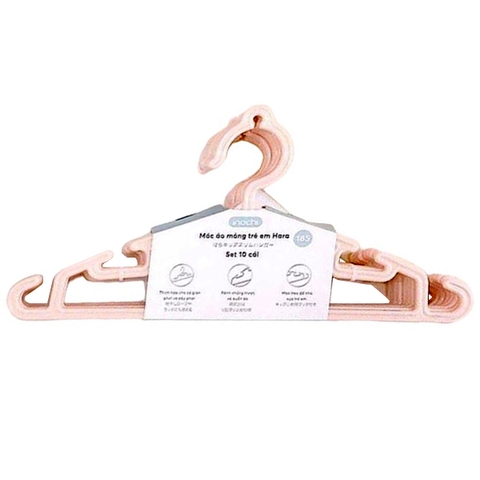 Móc treo quần áo trẻ em Hara 185 (set 10 cái)