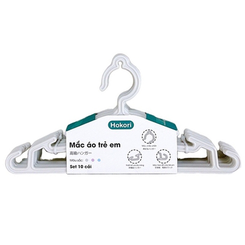Móc treo quần áo trẻ em Hokori 2830 (set 10 cái)