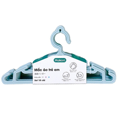 Móc treo quần áo trẻ em Hokori 2830 (set 10 cái)