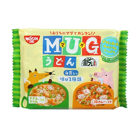 Mì ăn liền Mug Nissin vị thịt cho bé từ 1 tuổi 24g x 4 vắt