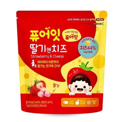 Phô mai sấy lạnh Naebro vị dâu cho bé từ 7 tháng tuổi 16g