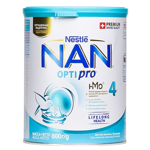 Sữa Nan Nga số 4 từ 18 tháng 800g