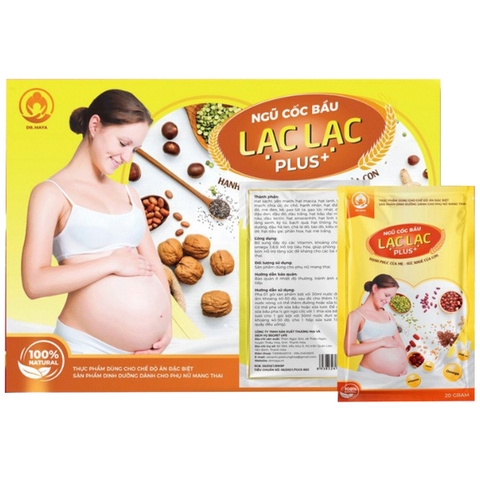 Ngũ cốc bầu Lạc Lạc Plus 600g (hộp 30 gói)