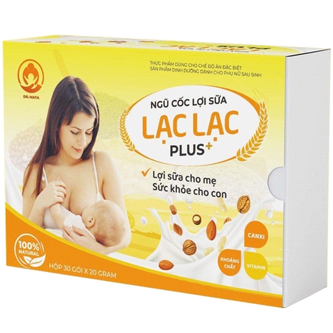 Ngũ cốc lợi sữa Lạc Lạc Plus 600g (hộp 30 gói)