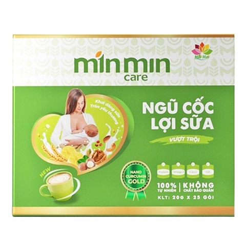 Ngũ cốc lợi sữa 30 hạt Min Min (hộp 25 gói)