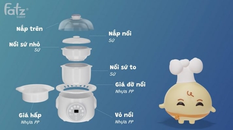 Nồi hầm cách thủy Fatz Baby 1L STEW 2  FB9110ZT
