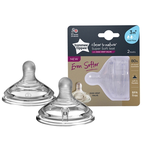 Núm ty thay thế bình sữa Tommee Tippee size 3-6 tháng