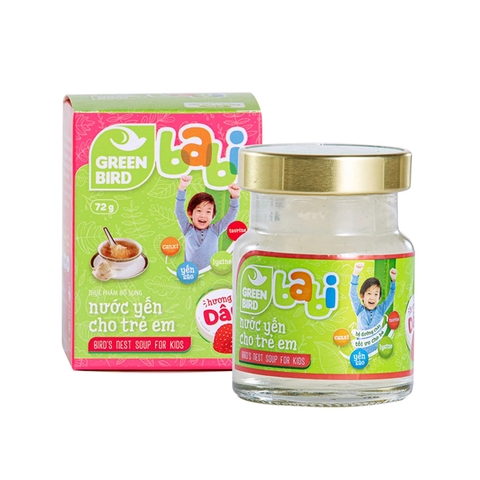 Nước yến sào Green Bird Babi hương dâu 9M+ (hộp)