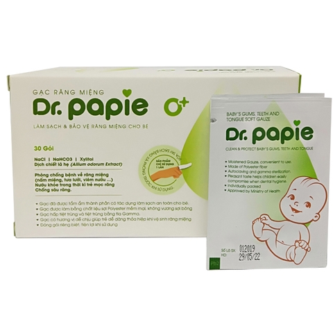 Rơ lưỡi Dr. Papie cho trẻ sơ sinh 30 miếng