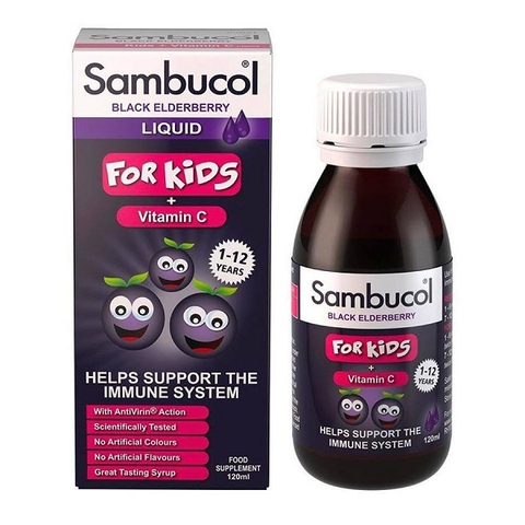Siro tăng đề kháng Sambucol cho bé từ 1 đến 12 tuổi 120ml