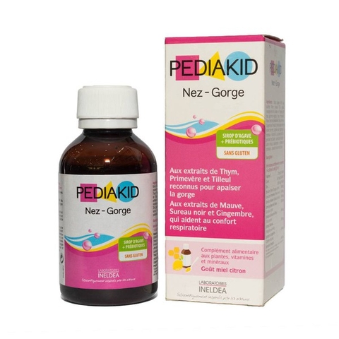 Siro tăng đề kháng mũi họng Pediakid Nez Gorge cho bé từ 6 tháng tuổi 125ml