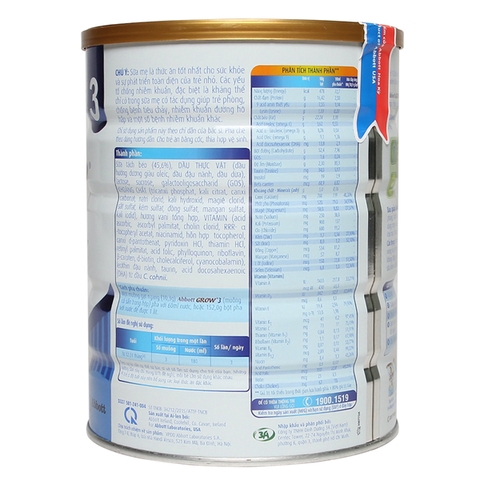 Sữa Abbott Grow Gold 3+ 900g (3-6 tuổi)