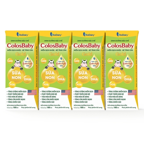 Sữa ColosBaby Gold tăng cân pha sẵn 180ml (lốc 4 hộp)