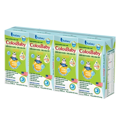 Sữa ColosBaby Bio pha sẵn 110ml (lốc 4 hộp)