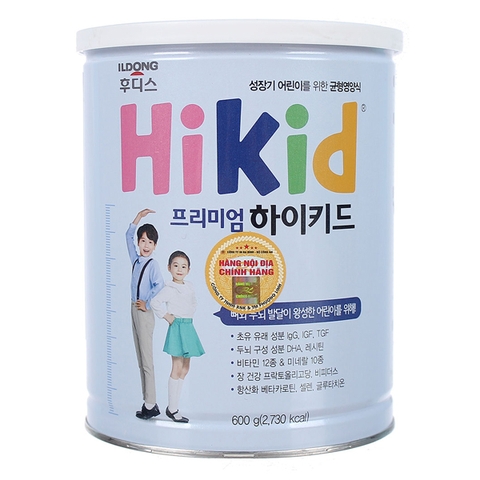 Sữa Hikid Premium Hàn Quốc 600g (1-9 tuổi)