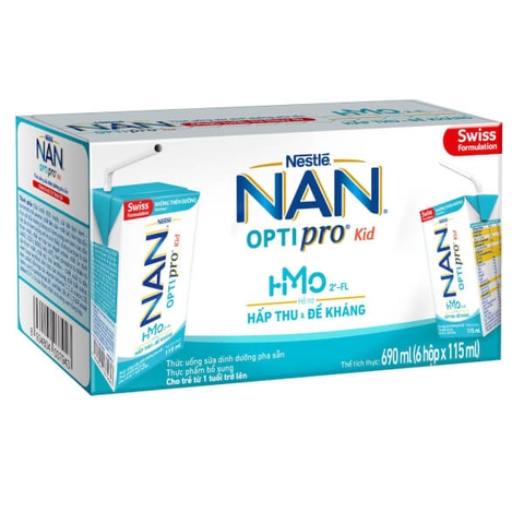 Sữa pha sẵn Nan Optipro 115ml (lốc 6 hộp)