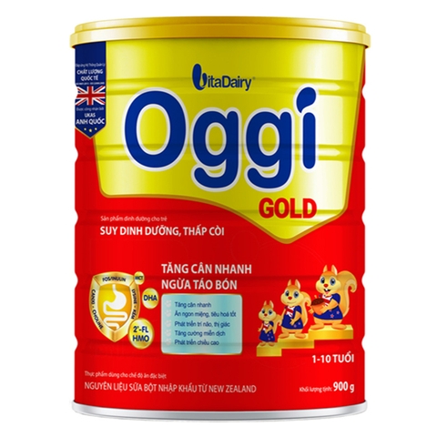 Sữa Oggi Gold cho bé suy dinh dưỡng 1+ 900g (1-10 tuổi)