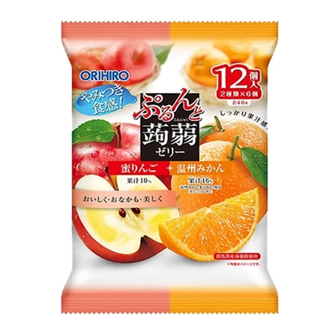 Thạch Orihiro vị táo và cam 12M+ 240g