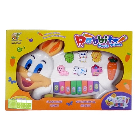 Hộp đàn Organ thỏ pin Rabbits 3300