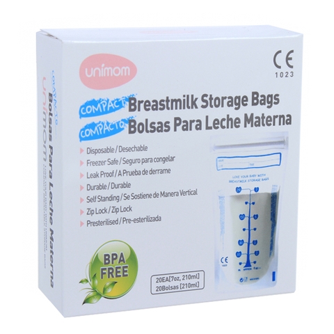 Túi trữ sữa Unimom 210ml x 20 túi