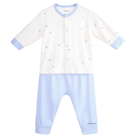 Bộ Uala cài giữa BamBoo 2032 0-3M - Xanh dương