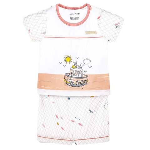 Bộ UalaRogo 9-12M cộc tay in hình 2056 - Hồng