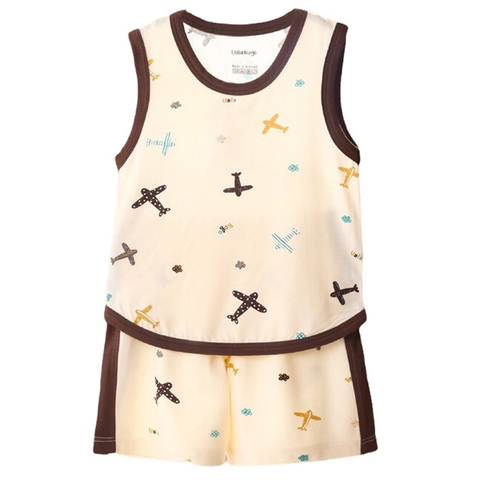 Bộ UalaRogo 12-18M ba lỗ họa tiết 2063 - Vàng