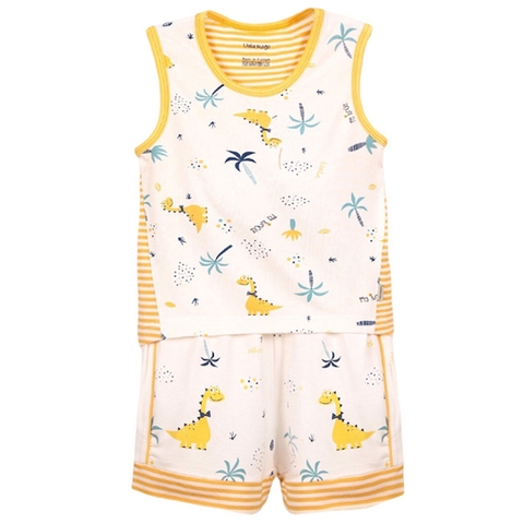 Bộ UalaRogo 6-9M ba lỗ họa tiết 2071 - Vàng