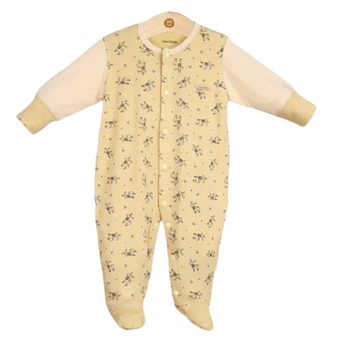 Bộ body UalaRogo 0-3M Bamboo 2076 - Vàng